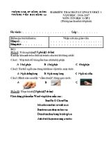 Đề kiểm tra chất lượng học kì I Tin học lớp 2 - Năm học 2016-2017 - Trường Tiểu học Đông La